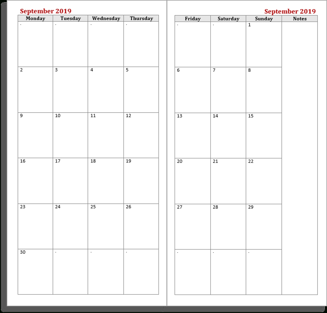 Free Midori Tn Calendar (Diary) Inserts For 2019