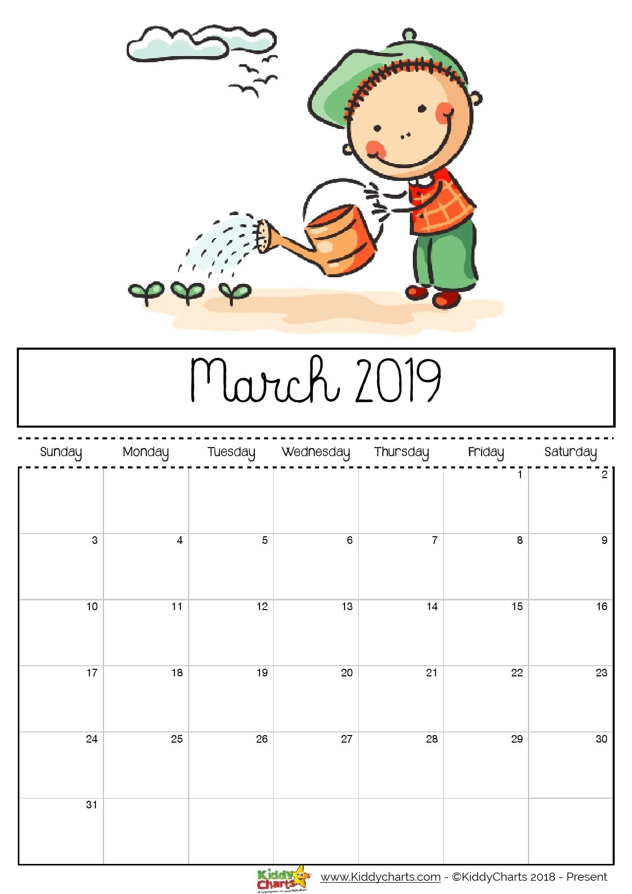 Free Printable 2019 Calendar - Print Yours Here | Kiddycharts