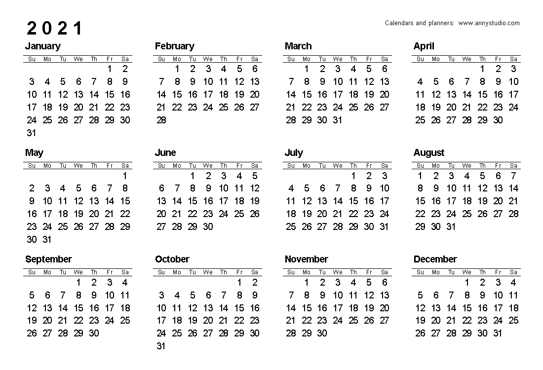 Free Printable Calendars And Planners 2020, 2021, 2022