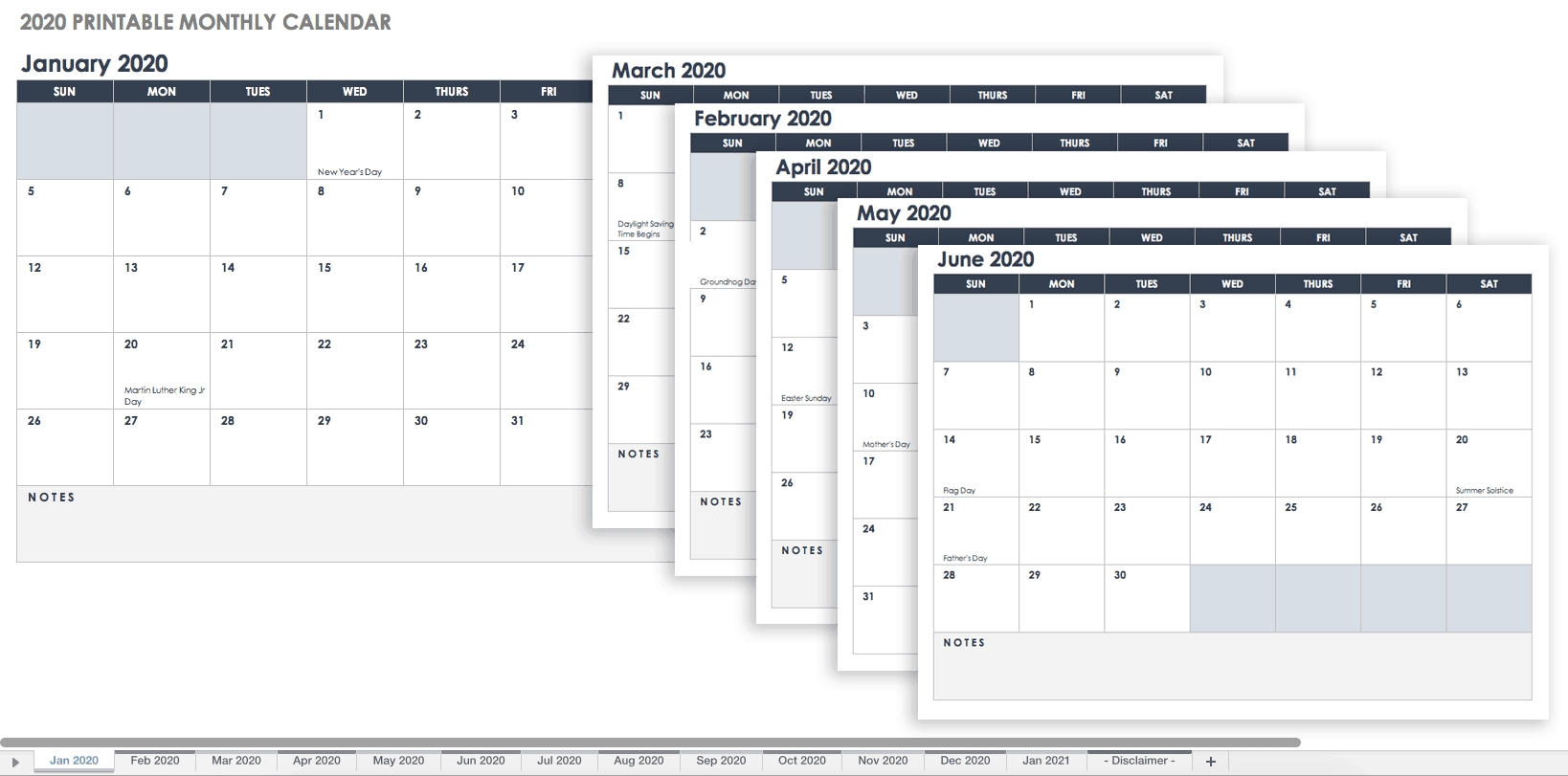 Free Printable Calendar Mac