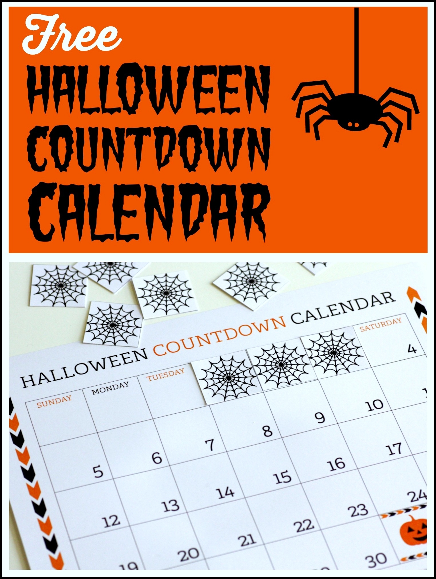 Free Printable Halloween Countdown Calendar | Catch My Party