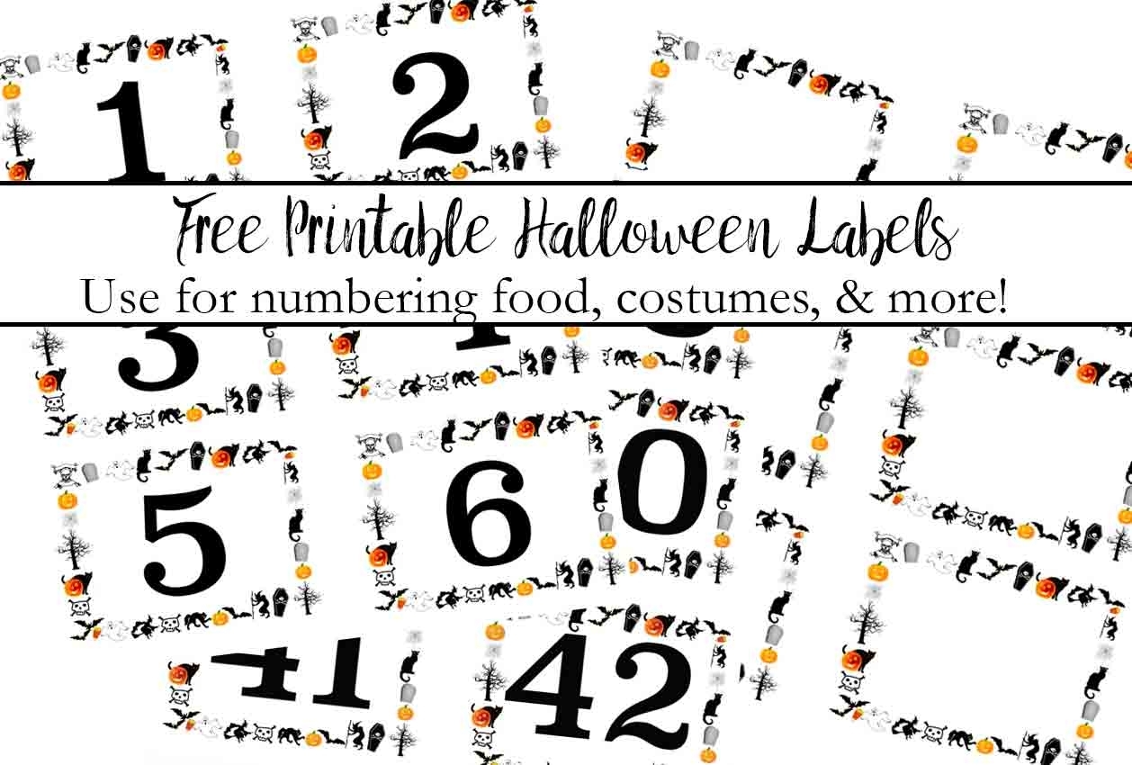 Free Printable Halloween Numbered Labels (Plus Blanks!)