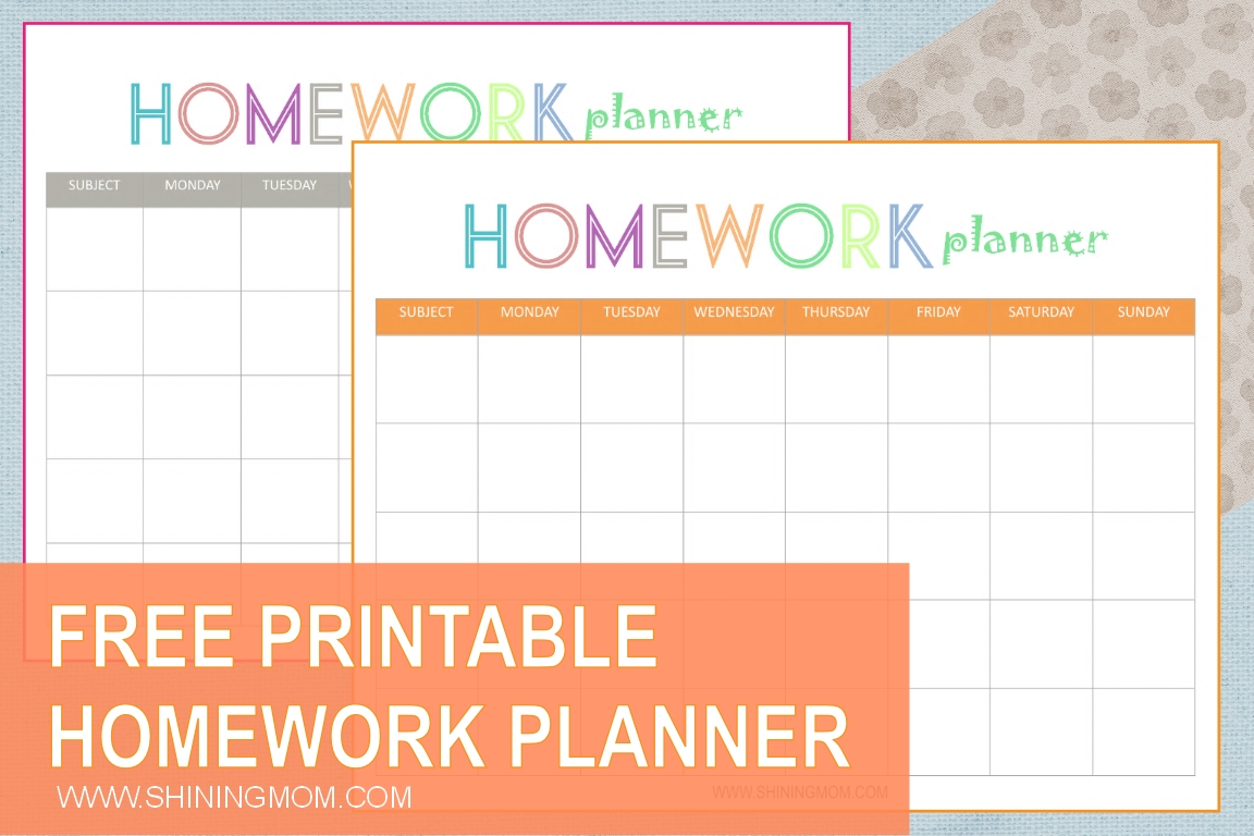 homework calendar free