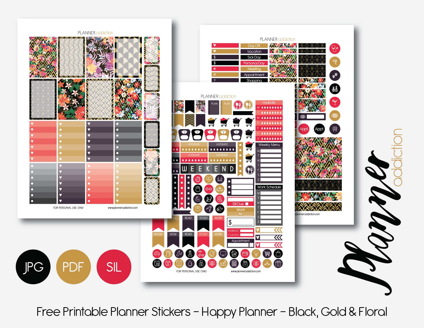 Free Printable Planner Stickers – Planner Addiction
