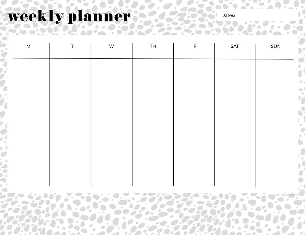 Free Printable Weekly Calendars — Get Your Week Organized!