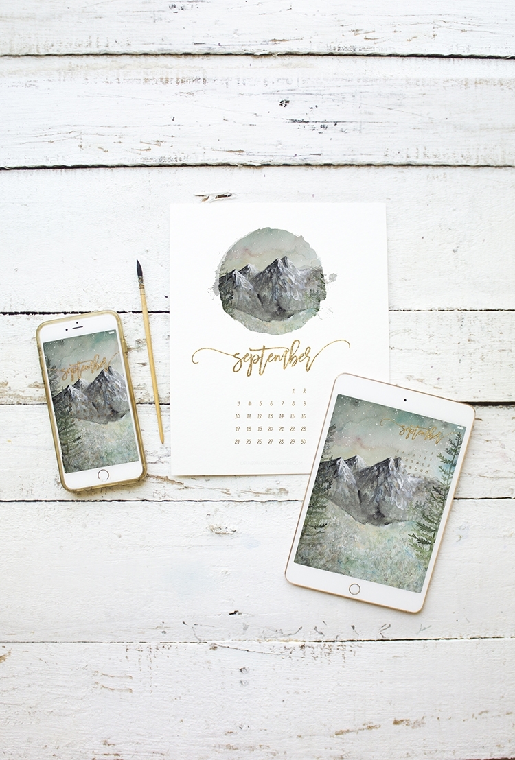 Free September 2017 Calendar – Printable – Ipad – Iphone