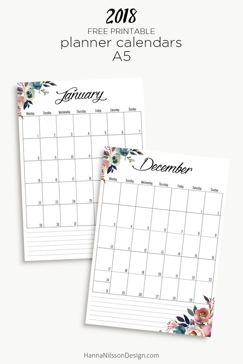 Free Yearly Calendar | 2018 Calendar Printable Free, Free