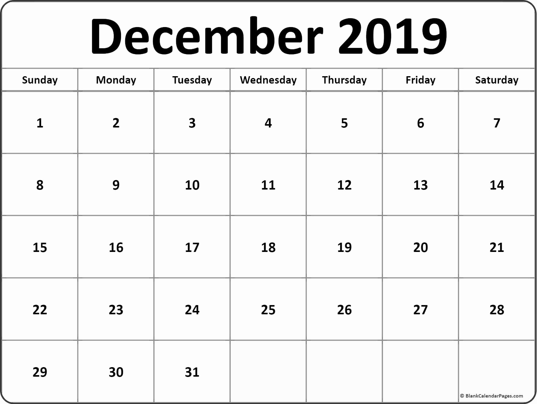 French Calendar December 2019 | Calendar Template