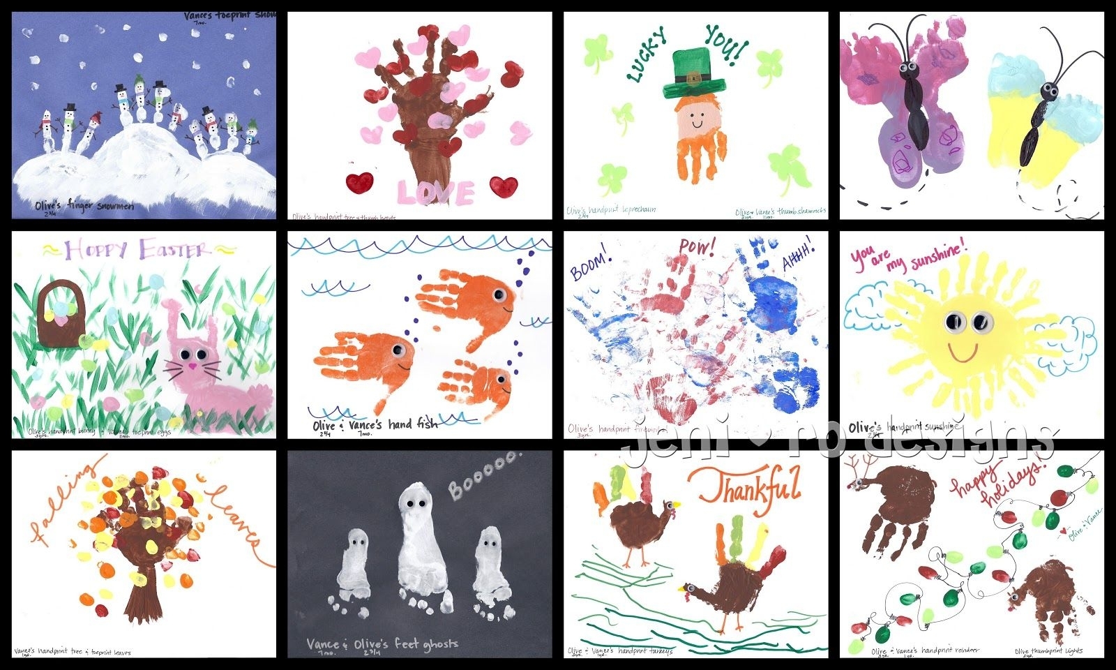 Gift Given: Kid&#039;s Handprint Calendar • | Kids Calendar