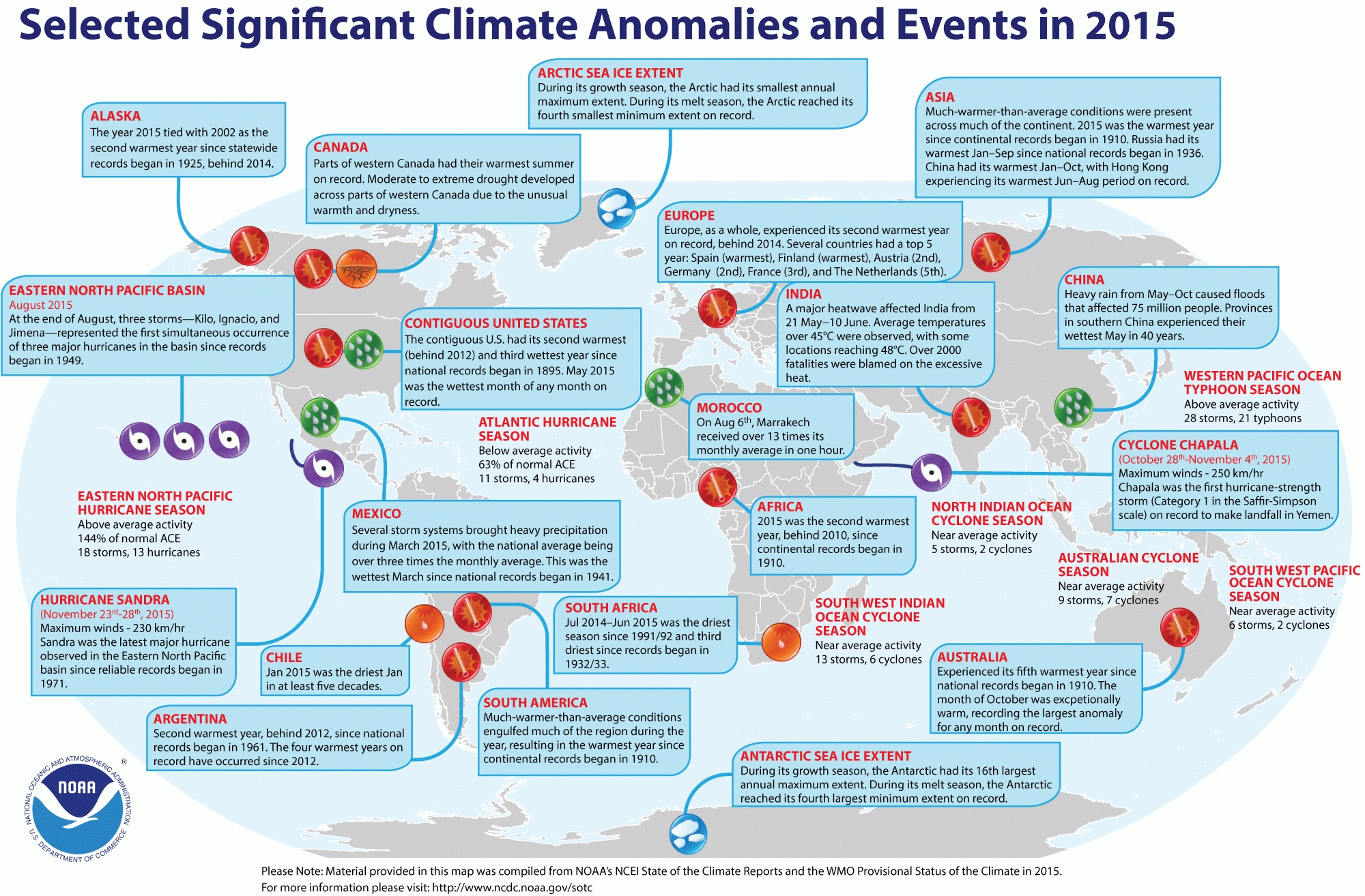 Global Climate Report - Annual 2015 | State Of The Climate