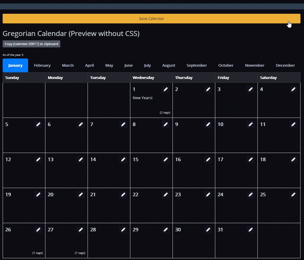 Guide To Calendars In World Anvil Codex | World Anvil