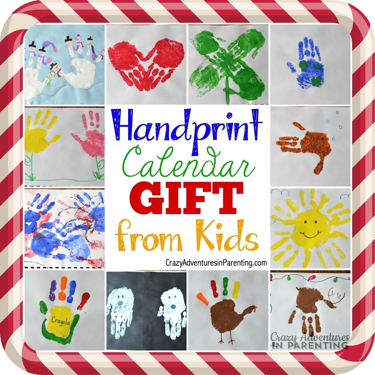 Handprint Calendar + 15 Homemade Gift Ideas Kids Can Make