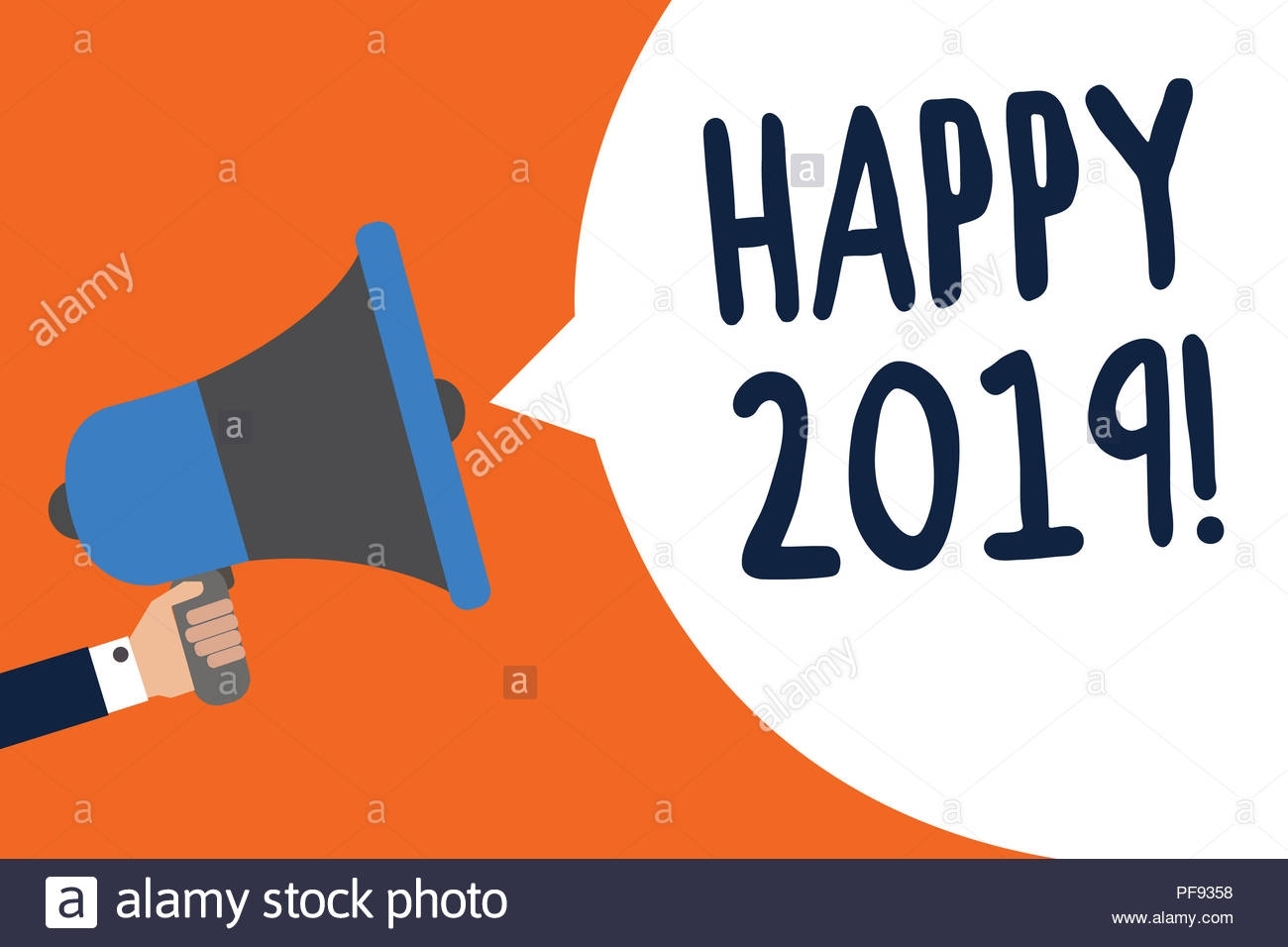 Handwriting Text Happy 2019. Concept Meaning Time Or Day At