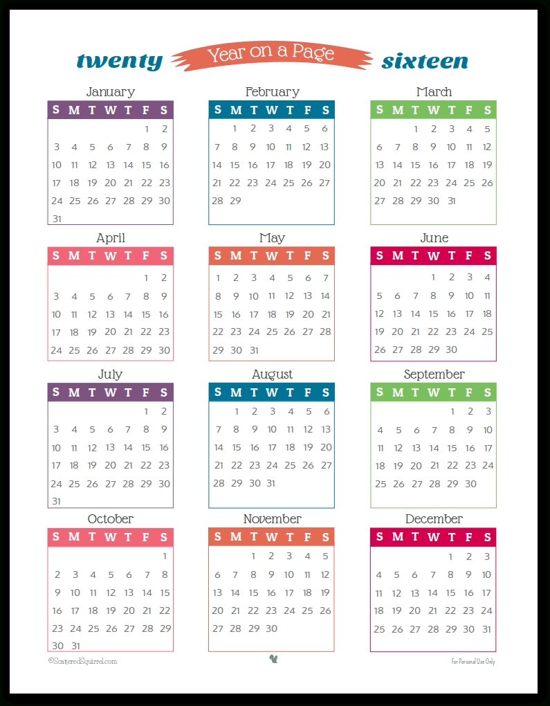 Happy New Year 2016 Calendar- Holidays &amp; Festivals, New