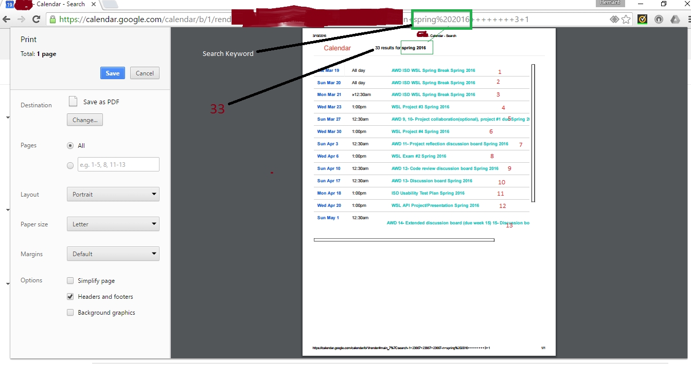 Hemant&#039;s Blogs: Google Calendar Won&#039;t Let You Print All