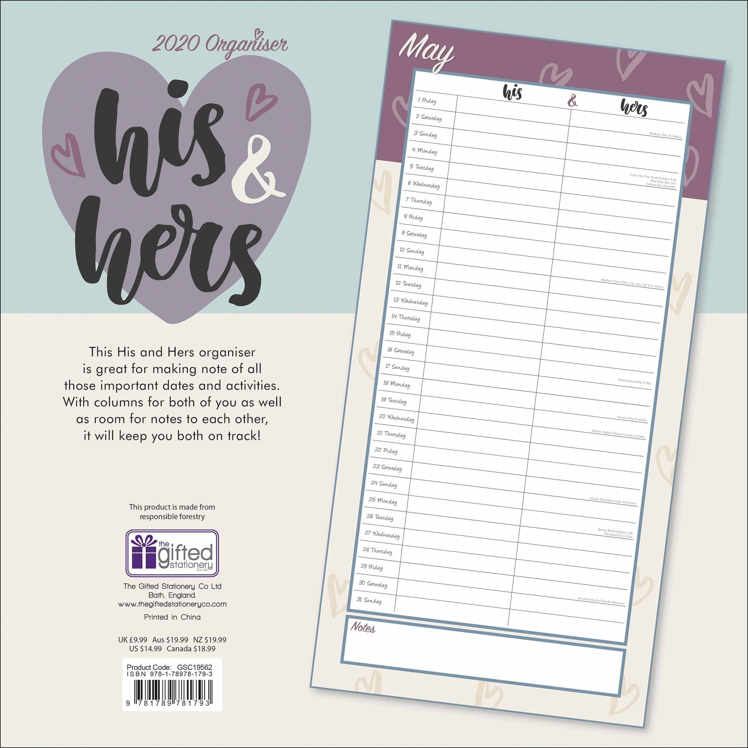 His &amp; Hers Couples Planner 2020