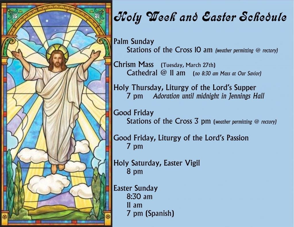 Liturgical Calendar Holy Week Month Calendar Printable