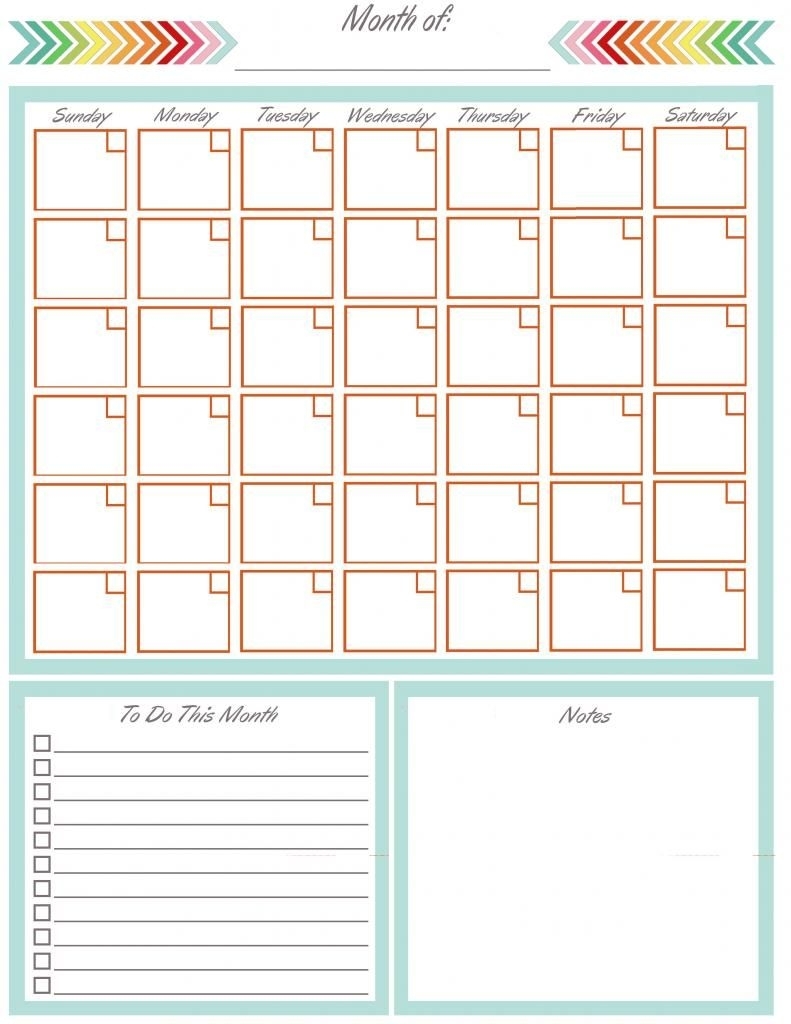 calendar pages for mini binder