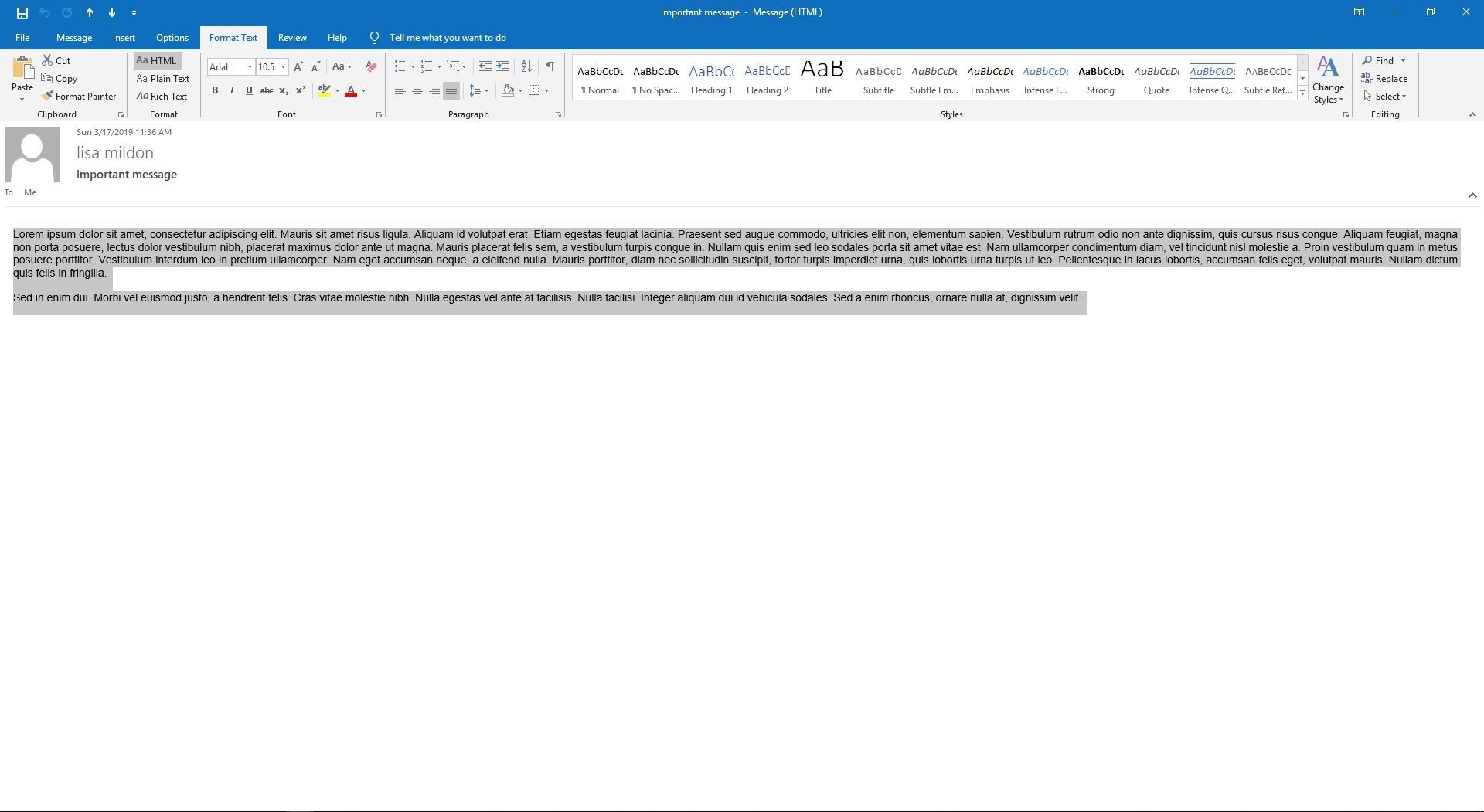 How To Print An Outlook Email In A Different Font Size