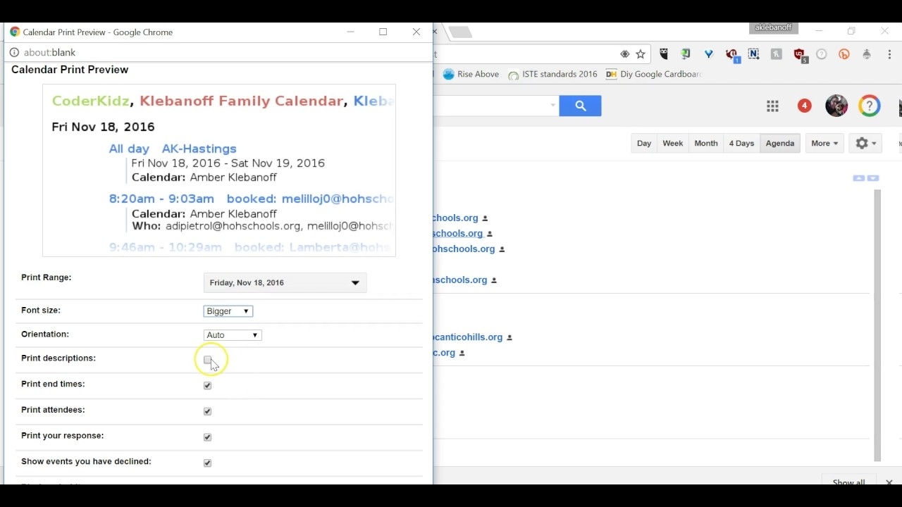 How To Print Google Calendar With Details