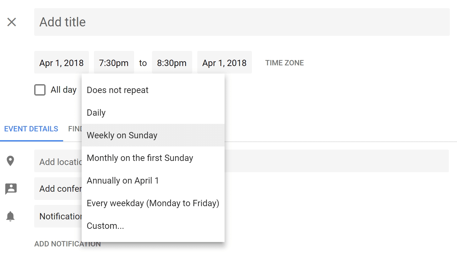 How To Set Up Repeating Event In Google Calendar On Last Day