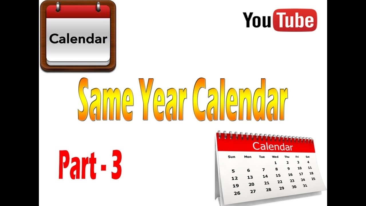 How To Solve Calendar Problems In Reasoning Of Same Year