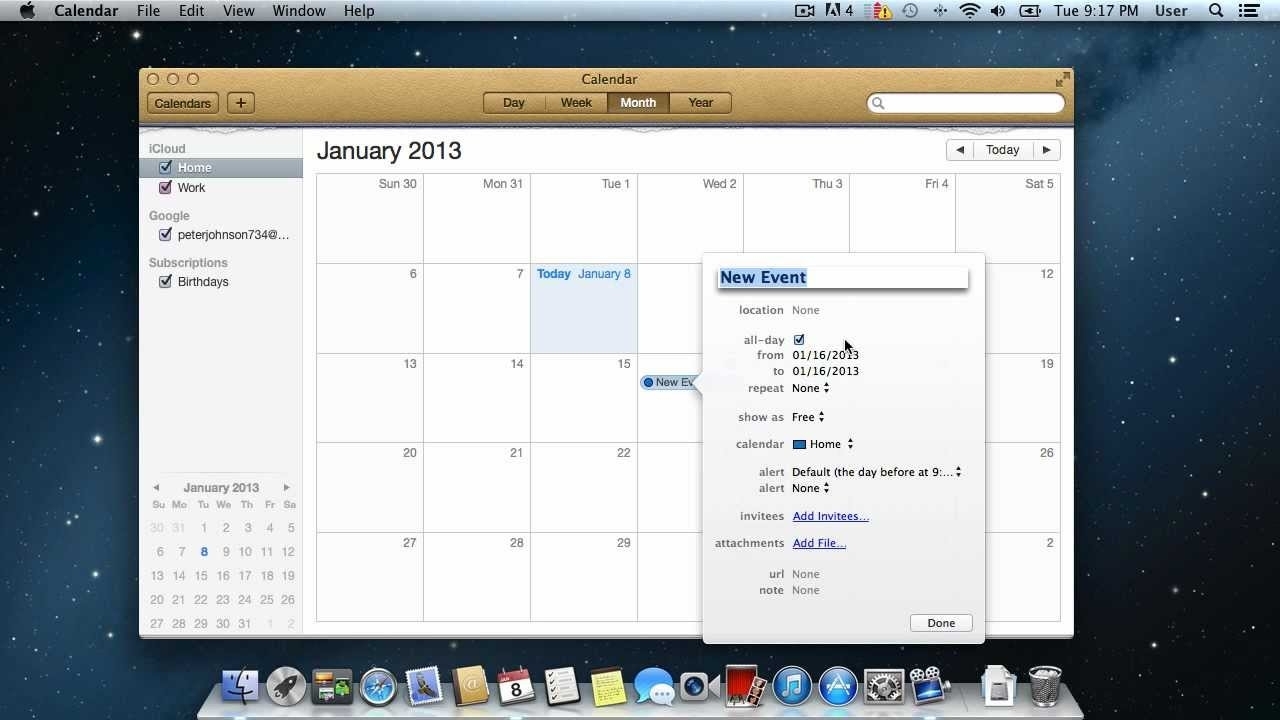 calendar for macbook