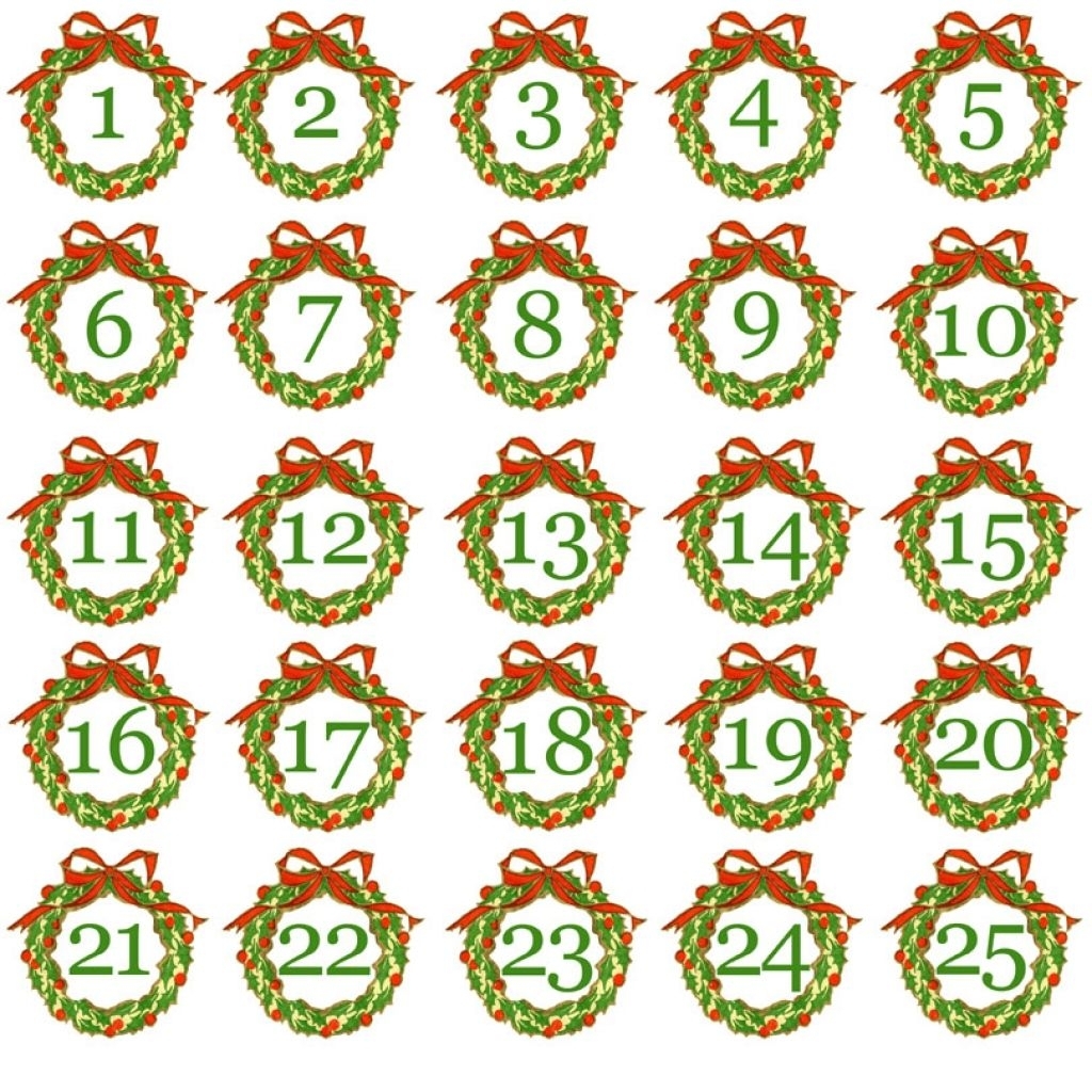 Image Result For Advent Calendar Numbers Printable | Advent