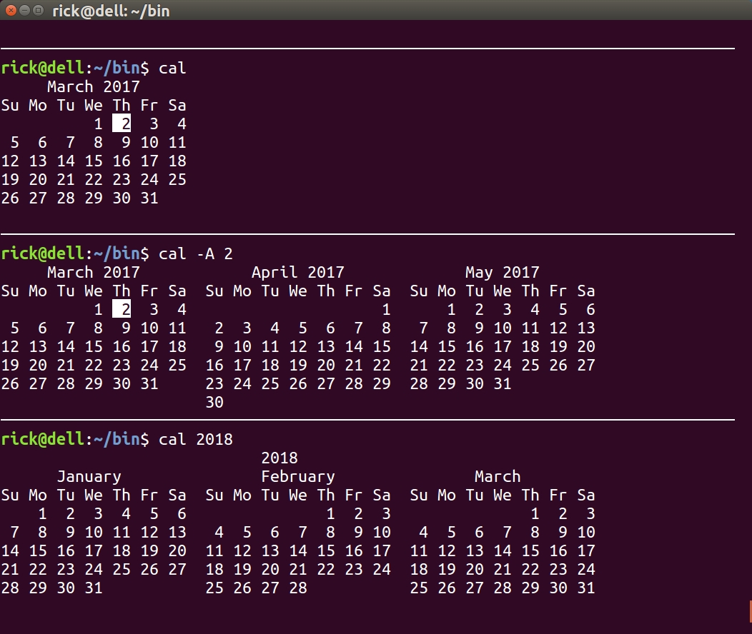 Is There A Command To Display A Calendar In The Terminal