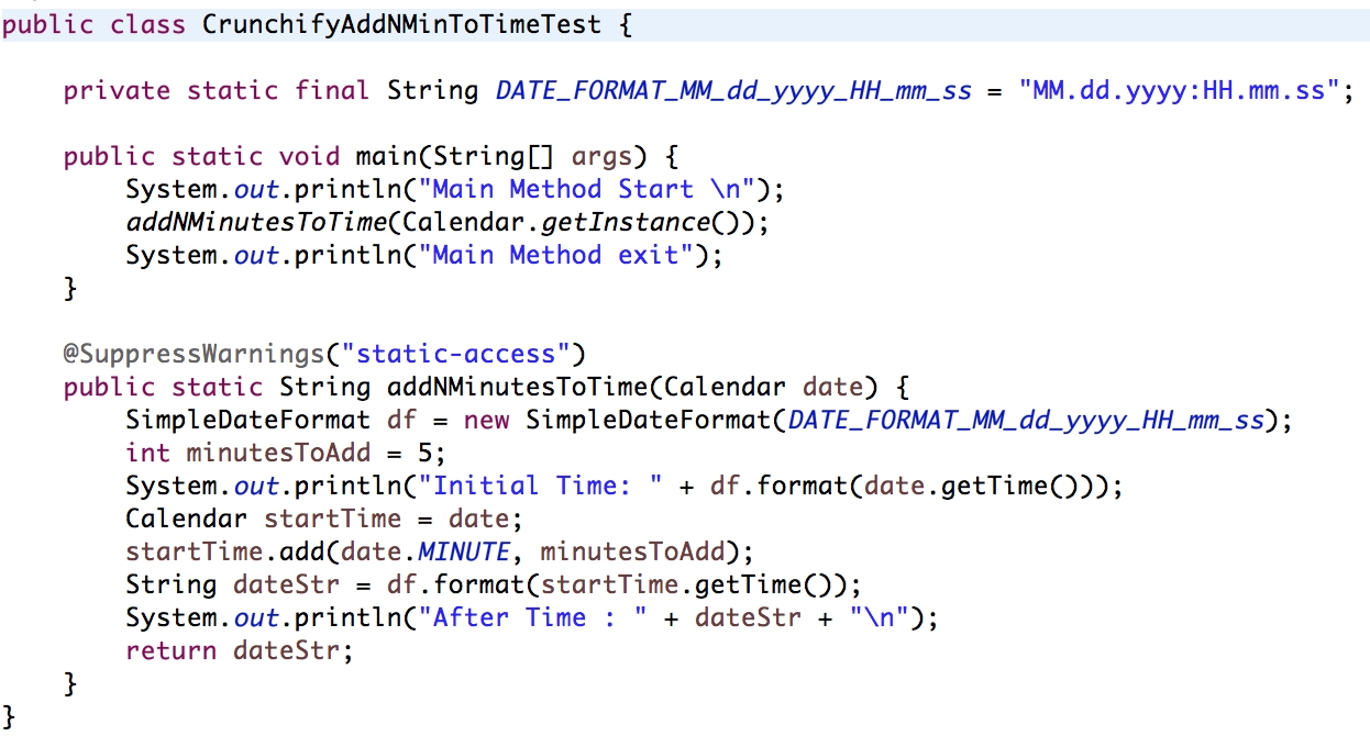 Java: How To Add &quot;n&quot; Minutes To Calendar Data Object