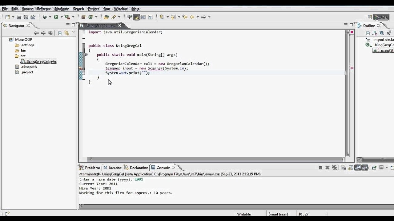 Java Tutorial - Using Gregorian Calendar - Static Vs Non-Static