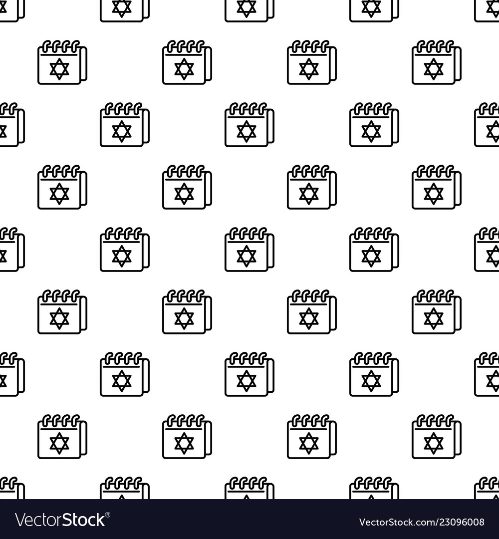 Jewish Calendar Pattern Seamless