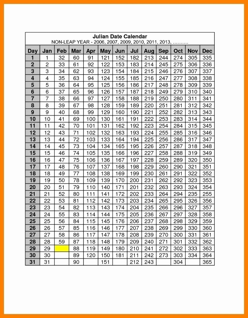 Julian Date Calendar Leap Year Printable | Calendar Printing