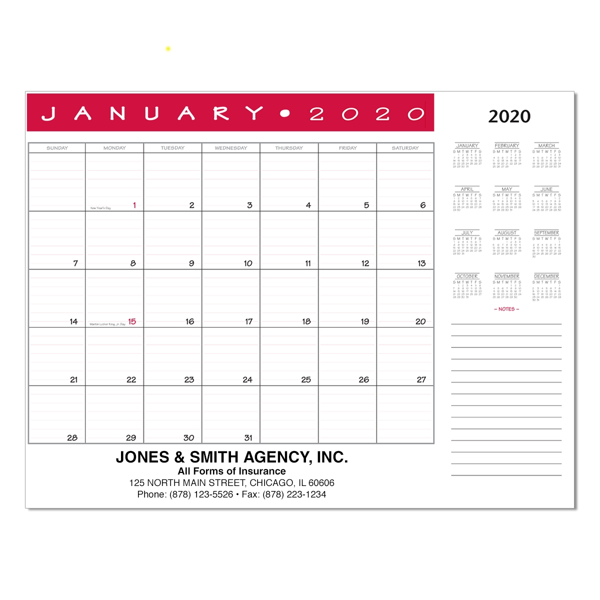 Jumbo Desk Pad Calendar