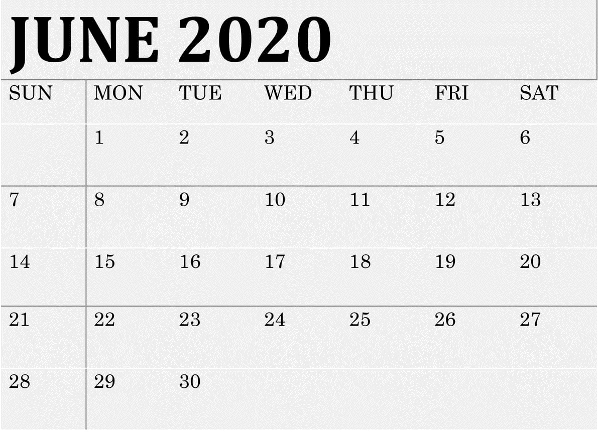 Zodiac Calendar June 2020