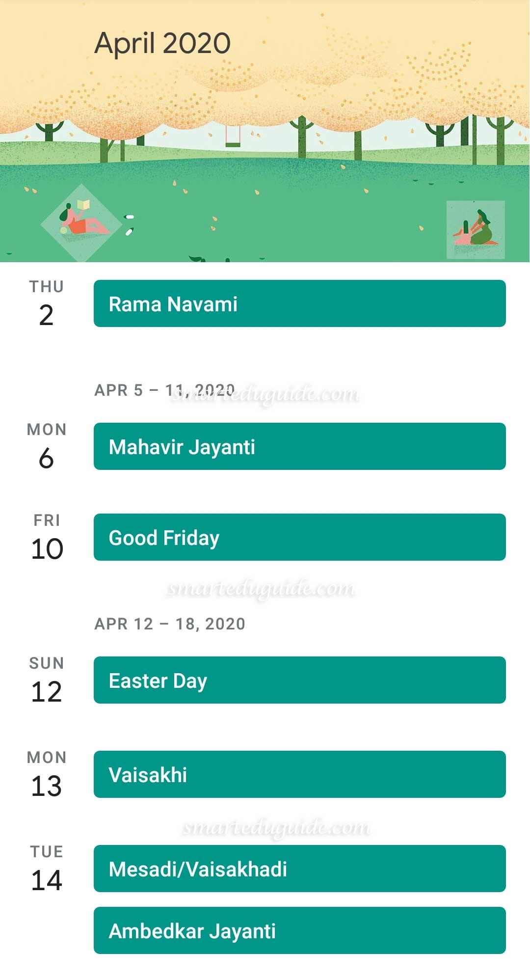 Kannada Calendar April 2020 | Seg