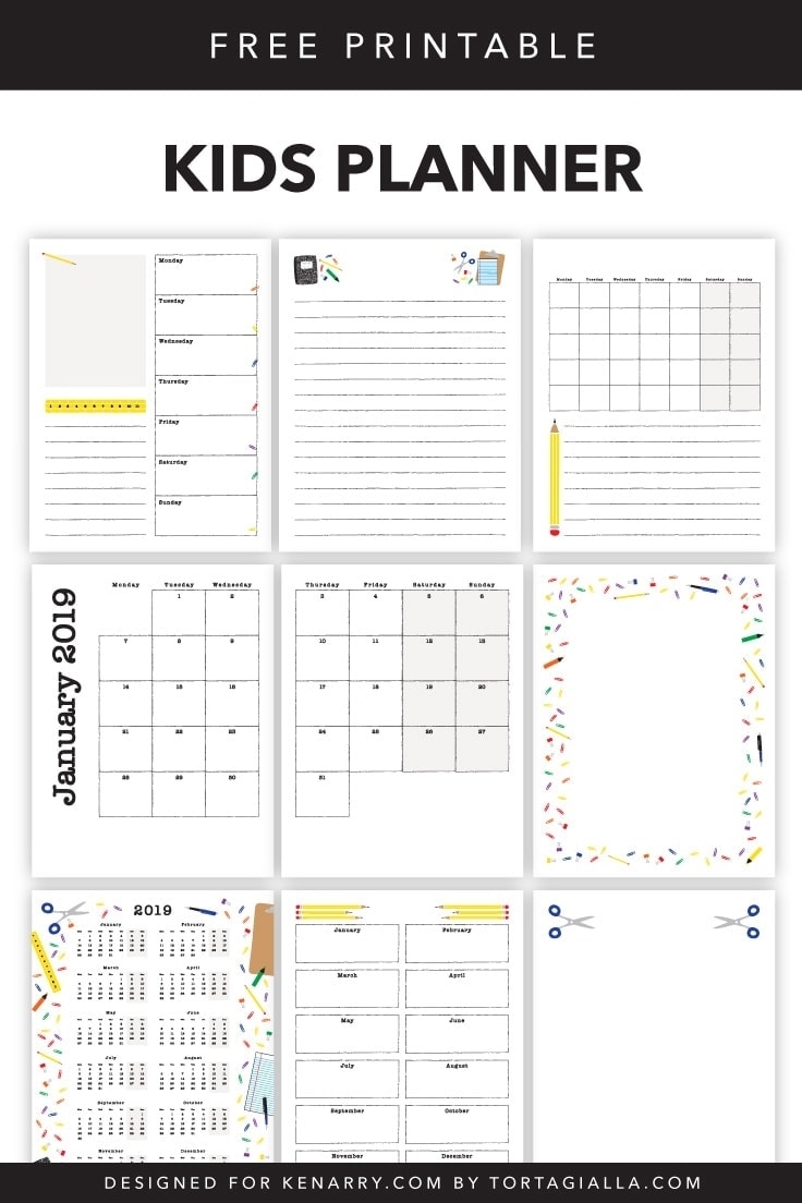 Kids Planner Printables: Free Calendar Pages | Ideas For The