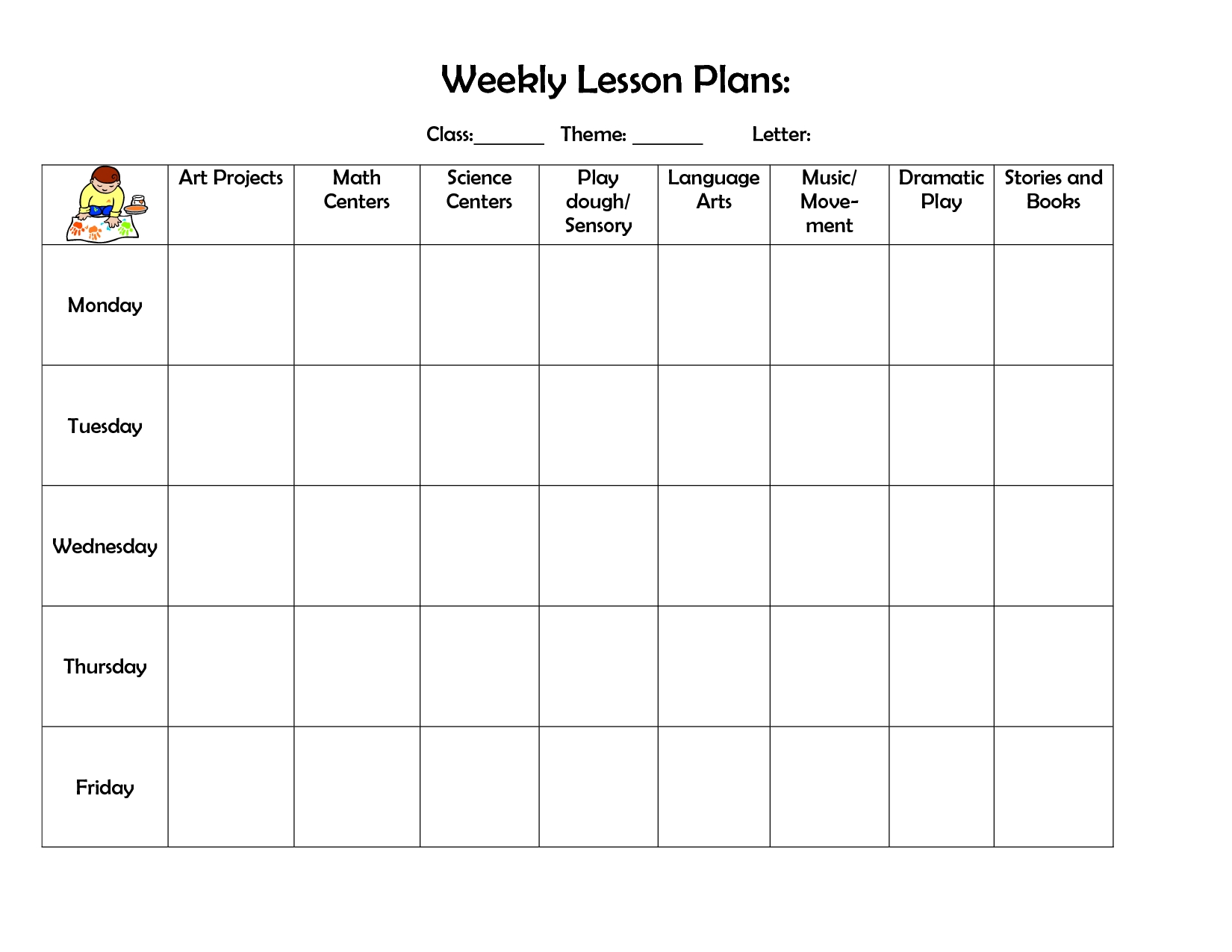 Kindergarten September Blank Calendar? | Weekly Lesson Plan