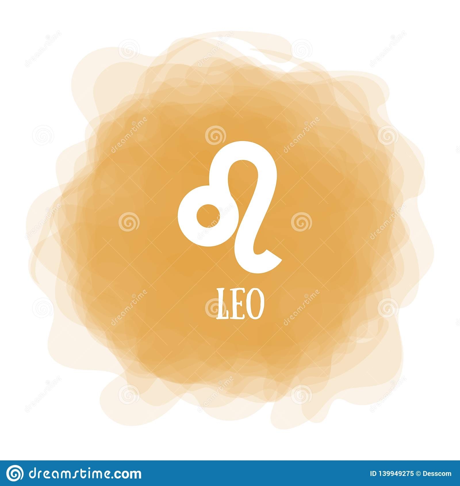 Leo. Zodiac Sign. Astrological Calendar. Zodiacal Color