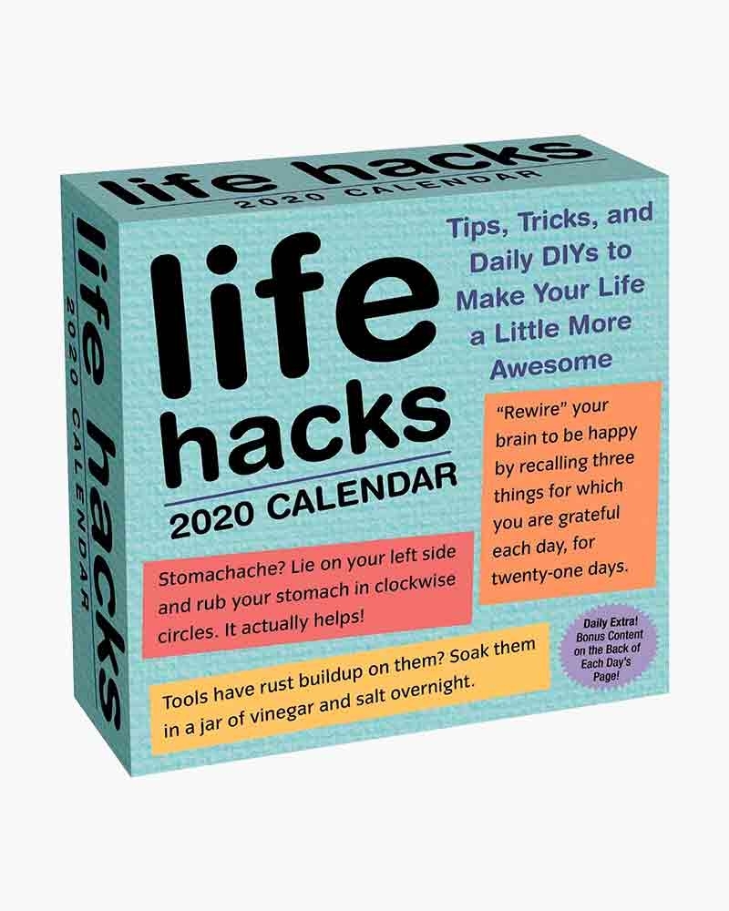 Life Hacks 2020 Day-To-Day Calendar