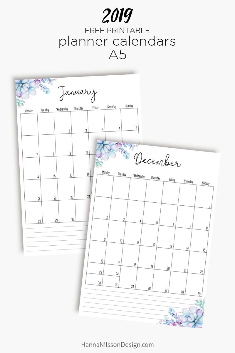 Lined Planner Inserts | Printable Planner, Monthly Planner