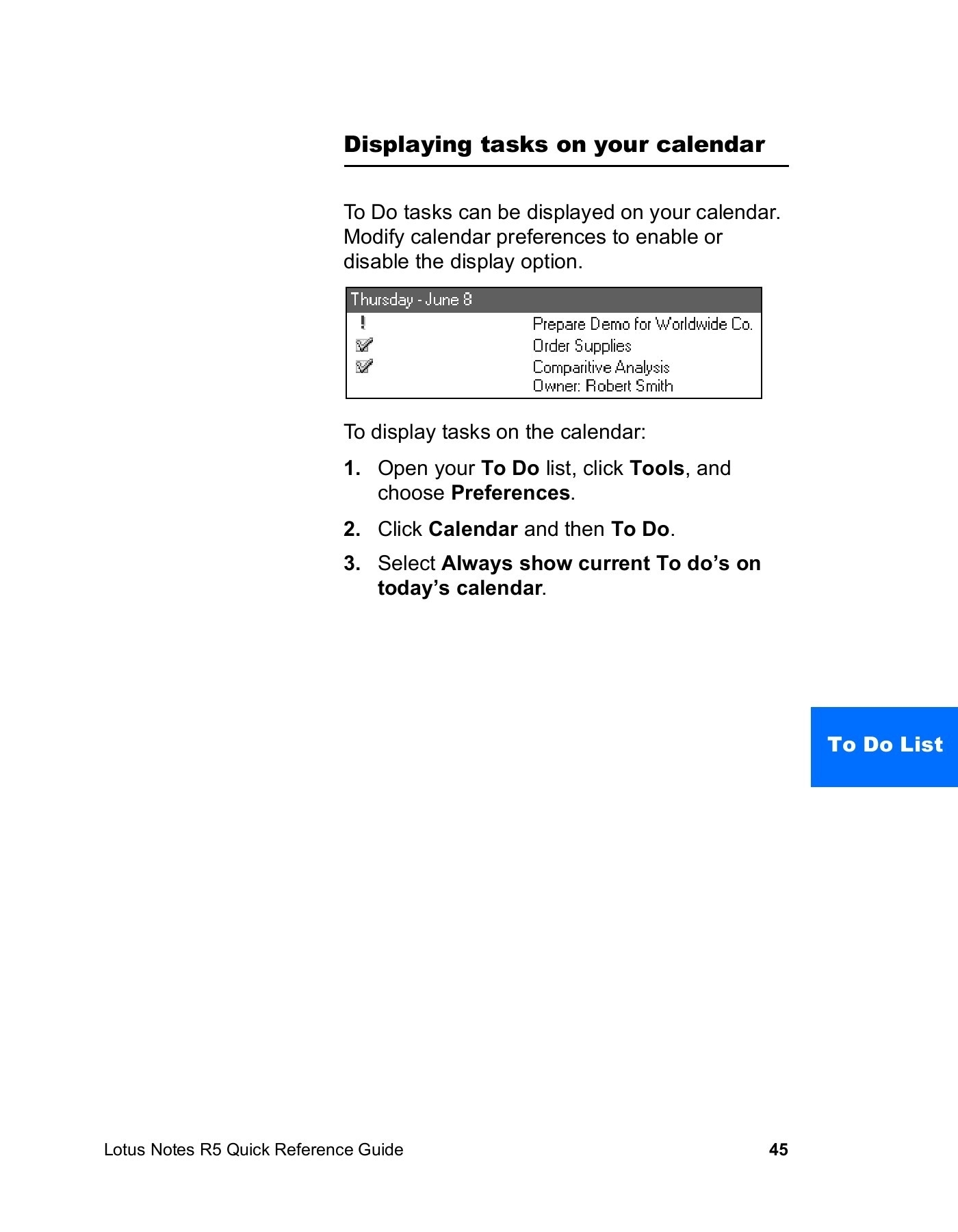 Lotus Notes R5 Quick Reference Guide Pages 51 - 64 - Text