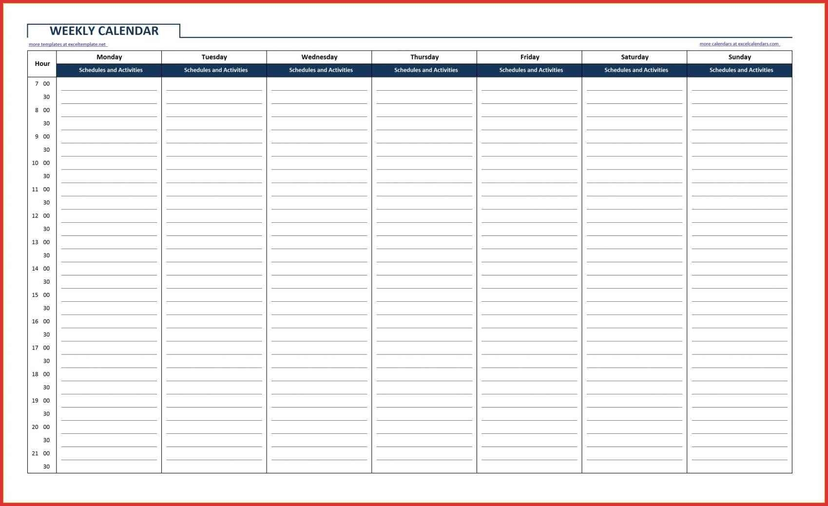 Luxury 24 Hour Week Planner | Job Latter