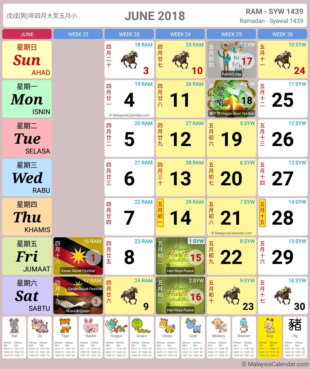 Malaysia Calendar Year 2018 (School Holiday) - Malaysia Calendar