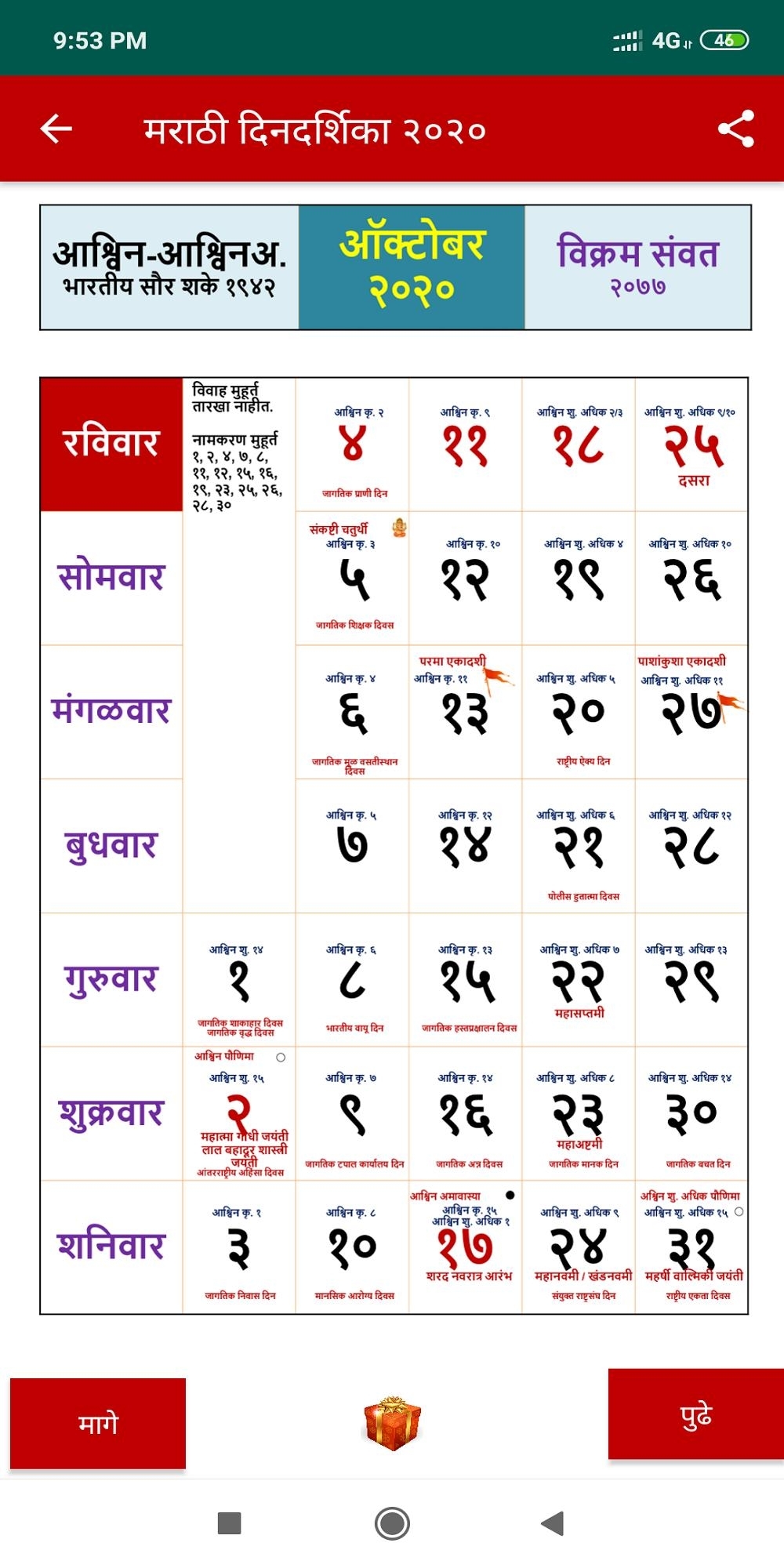 Marathi Calendar 2020 For Android - Apk Download