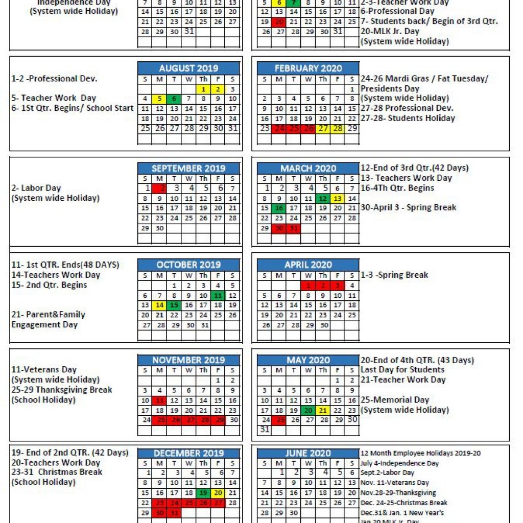 Mcpss Releases 2019-20 School Year Calendar | Thewire