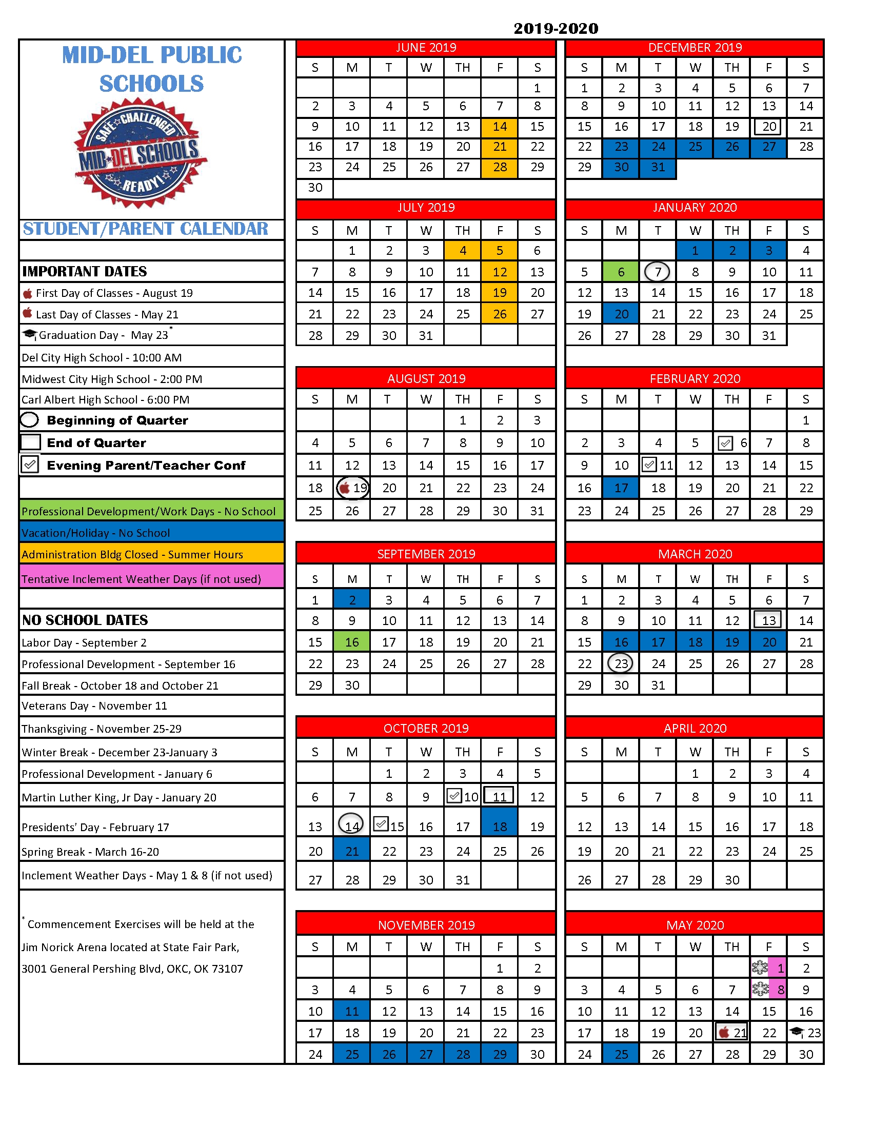 M State Calendar 2020 | Month Calendar Printable