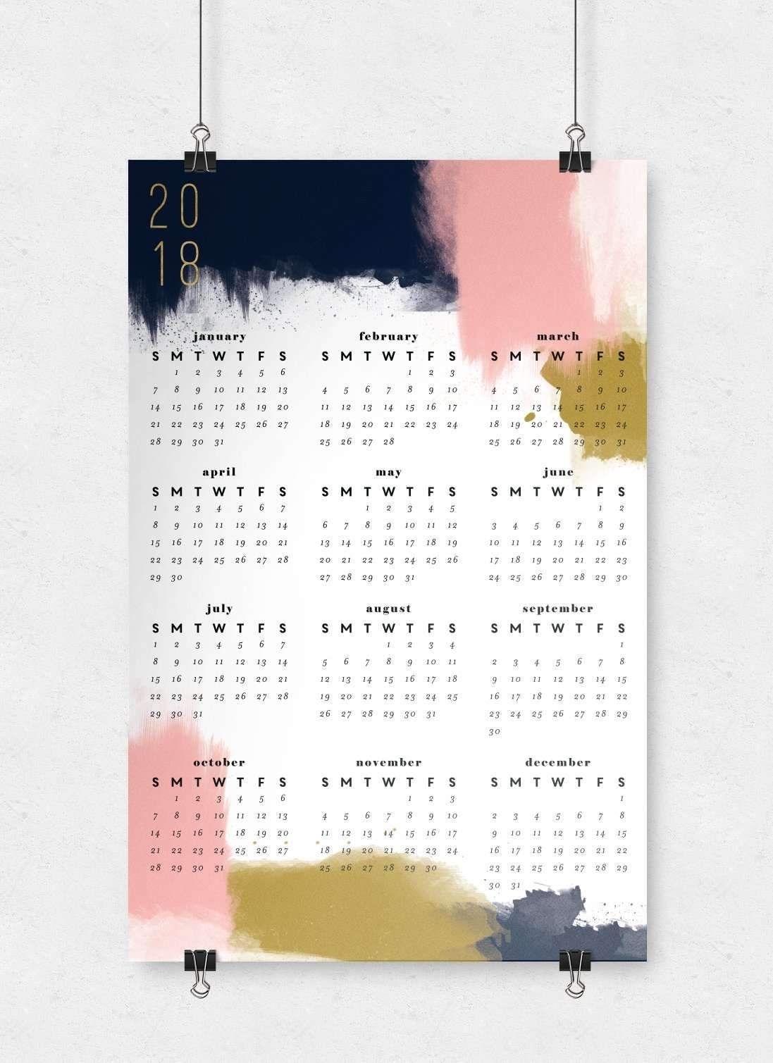 Modern Abstract Wall Calendar | 11X17 | Wall Planner