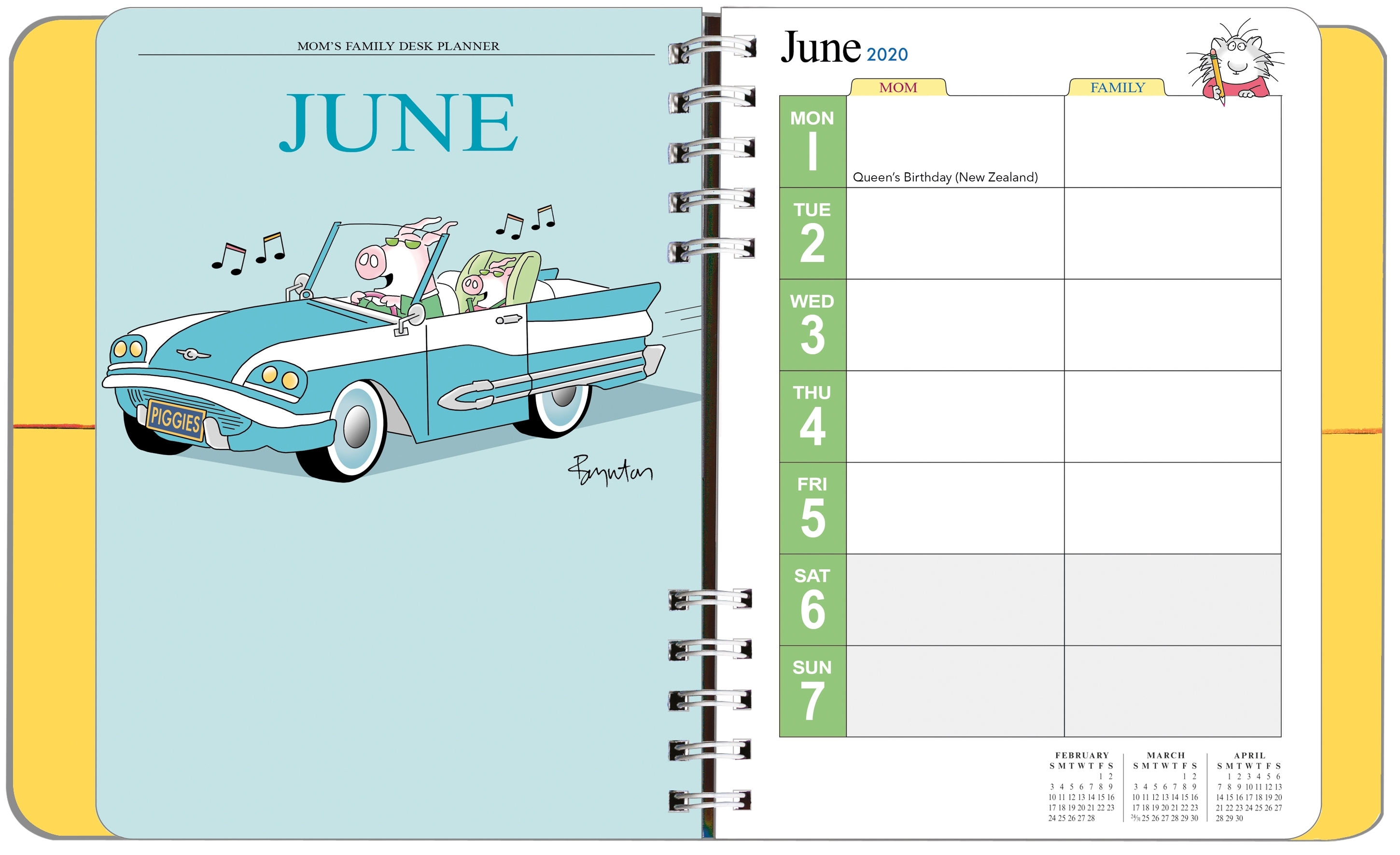 Mom&#039;s Family Desk Planner Calendar 2020