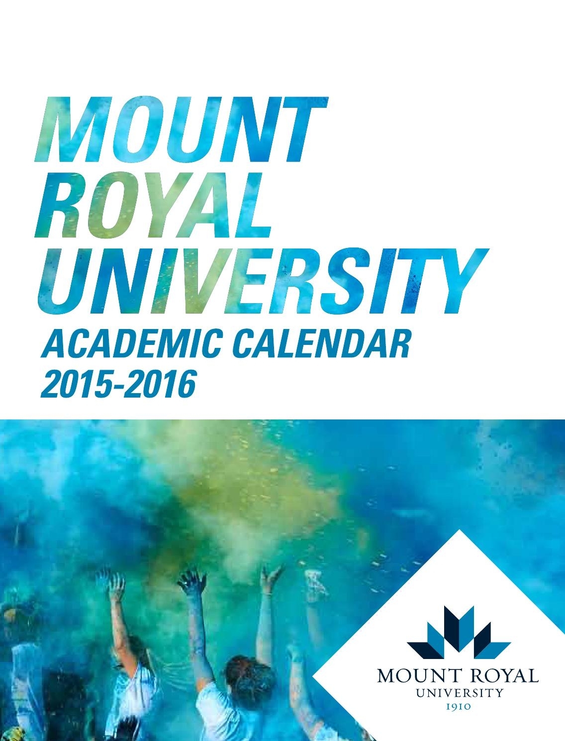 Mount Royal 2015-16 Academic Calendarmount Royal